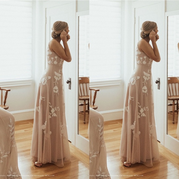 New BHLDN Bethany Bridesmaid Dress sz 6 - Oyster - Picture 2 of 8